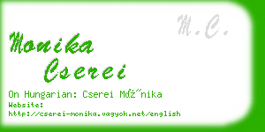 monika cserei business card